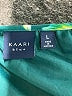 Kaari Blue 100% Polyester Tropical Teal Short Sleeve Blouse Size L - photo 7