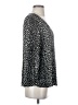 Seed Heritage 100% Viscose Animal Print Black 3/4 Sleeve Blouse Size 2 - photo 4