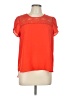 Meraki 100% Polyester Orange Short Sleeve Blouse Size L - photo 1