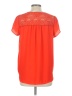 Meraki 100% Polyester Orange Short Sleeve Blouse Size L - photo 2