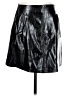 DKNY 100% Polyurethane Black Faux Leather Skirt Size 4 - photo 1