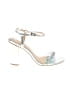 Badgley Mischka Graphic White Silver Sandals Size 9 - photo 1