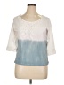 Belle Tweed White 3/4 Sleeve Top Size 16W - photo 1