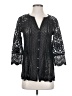 Lucky Brand 100% Nylon Black Kimono Size S - photo 1