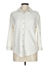 Stem & Vine Metallic Ivory 3/4 Sleeve Blouse Size L - photo 1