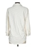 Stem & Vine Metallic Ivory 3/4 Sleeve Blouse Size L - photo 2
