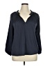4our Dreamers Blue Black 3/4 Sleeve Blouse Size XL - photo 1