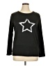 Unbranded 100% Polyester Stars Black Long Sleeve T-Shirt Size XL - photo 1