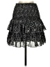 Sen 100% Polyester Stars Black Casual Skirt Size Sm (1) - photo 1