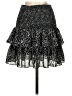 Sen 100% Polyester Stars Black Casual Skirt Size Sm (1) - photo 2