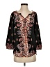 BeachLunchLounge 100% Polyester Black 3/4 Sleeve Blouse Size S - photo 1