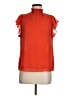 1.State 100% Polyester Solid Orange Short Sleeve Blouse Size M - photo 1