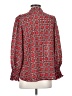Hazel 100% Polyester Print Red Long Sleeve Blouse Size S - photo 2