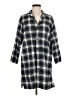 Frank & Eileen 100% Cotton Plaid Black 3/4 Sleeve Button-Down Shirt Size XXS - photo 1