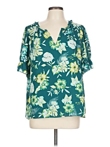 Kaari Blue Short Sleeve Blouse (view 1)