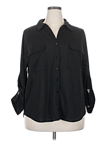 Flower & Feather Long Sleeve Button-Down Shirt (view 1)