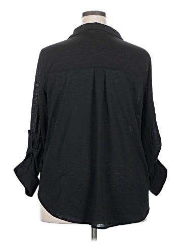 Flower & Feather Long Sleeve Button-Down Shirt (view 2)