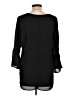 Chaus 100% Polyester Black 3/4 Sleeve Blouse Size L - photo 2