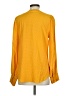 Talbots 100% Rayon Polka Dots Yellow Long Sleeve Blouse Size S - photo 2