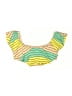 Trina Turk Stripes Yellow Swimsuit Top Size 8 - photo 1