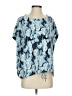 Jigsaw 100% Silk Blue Short Sleeve Silk Top Size XS - photo 1