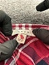Soft Joie 100% Rayon Plaid Burgundy Long Sleeve Blouse Size L - photo 7