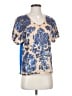 Tracy Reese for Neiman Marcus + Target 100% Polyester Blue Short Sleeve Blouse Size XS - photo 1