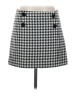 Express Design Studio Houndstooth Gray Casual Skirt Size 2 - photo 1