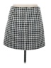Express Design Studio Houndstooth Gray Casual Skirt Size 2 - photo 2