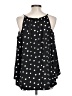 Papillon Blanc Polka Dots Black Sleeveless Blouse Size L - photo 2
