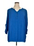 Tacera Blue 3/4 Sleeve Blouse Size XL - photo 1
