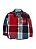 Tommy Hilfiger 100% Cotton Color Block Red Long Sleeve Button-Down Shirt 12-18 MO / 18 MO - photo 1