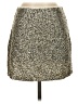 Topshop 100% Polyester Tweed Gold Casual Skirt Size 4 - photo 1