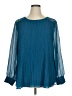City Chic 100% Polyester Teal Long Sleeve Blouse Size 14 Plus (XS) - photo 1