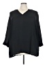 Ellos 100% Polyester Black 3/4 Sleeve Blouse Size 26 - 28 - photo 1