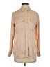 Equipment 100% Silk Color Block Tan Long Sleeve Silk Top Size XS - photo 1