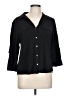 DR2 Black 3/4 Sleeve Button-Down Shirt Size L - photo 1