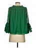 CeCe 100% Polyester Green 3/4 Sleeve Blouse Size S - photo 2