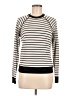 Assorted Brands Stripes Ivory Black Turtleneck Sweater One size - photo 1