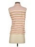 CAbi 100% Rayon Stripes Orange Yellow Sleeveless Button-Down Shirt Size XS - photo 2