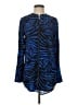Rock & Republic Animal Print Blue Long Sleeve Blouse Size XS - photo 1
