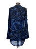 Rock & Republic Animal Print Blue Long Sleeve Blouse Size XS - photo 2