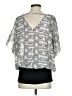 Thyme 100% Polyester Silver Short Sleeve Blouse Size S - photo 2