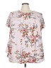 Shein 100% Polyester Floral Pink Short Sleeve Blouse Size 22 - photo 1