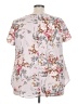 Shein 100% Polyester Floral Pink Short Sleeve Blouse Size 22 - photo 2