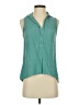 Splendid 100% Rayon Teal Sleeveless Button-Down Shirt Size XS - photo 1