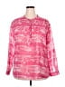 a.n.a. A New Approach 100% Polyester Pink Long Sleeve Blouse Size 2X - photo 1
