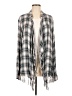 Willow & Clay 100% Rayon Plaid Gray Kimono Size M - photo 1