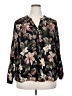 Well Worn Floral Black Long Sleeve Blouse Size 2X - photo 1