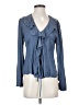 1.State 100% Polyester Blue Long Sleeve Blouse Size S - photo 1